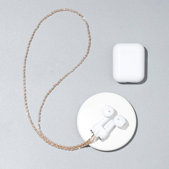 Airpods Holding Chain Necklace - Rope Chain Necklace - Magnetic Holder - Airpods Holder | Etsy (US)