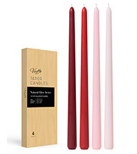 Viyffo Taper Candles, 12 Inch, 12 Pack, Red Ombre – Unscented, Smokeless Design, Up to 8-Hour B... | Amazon (US)