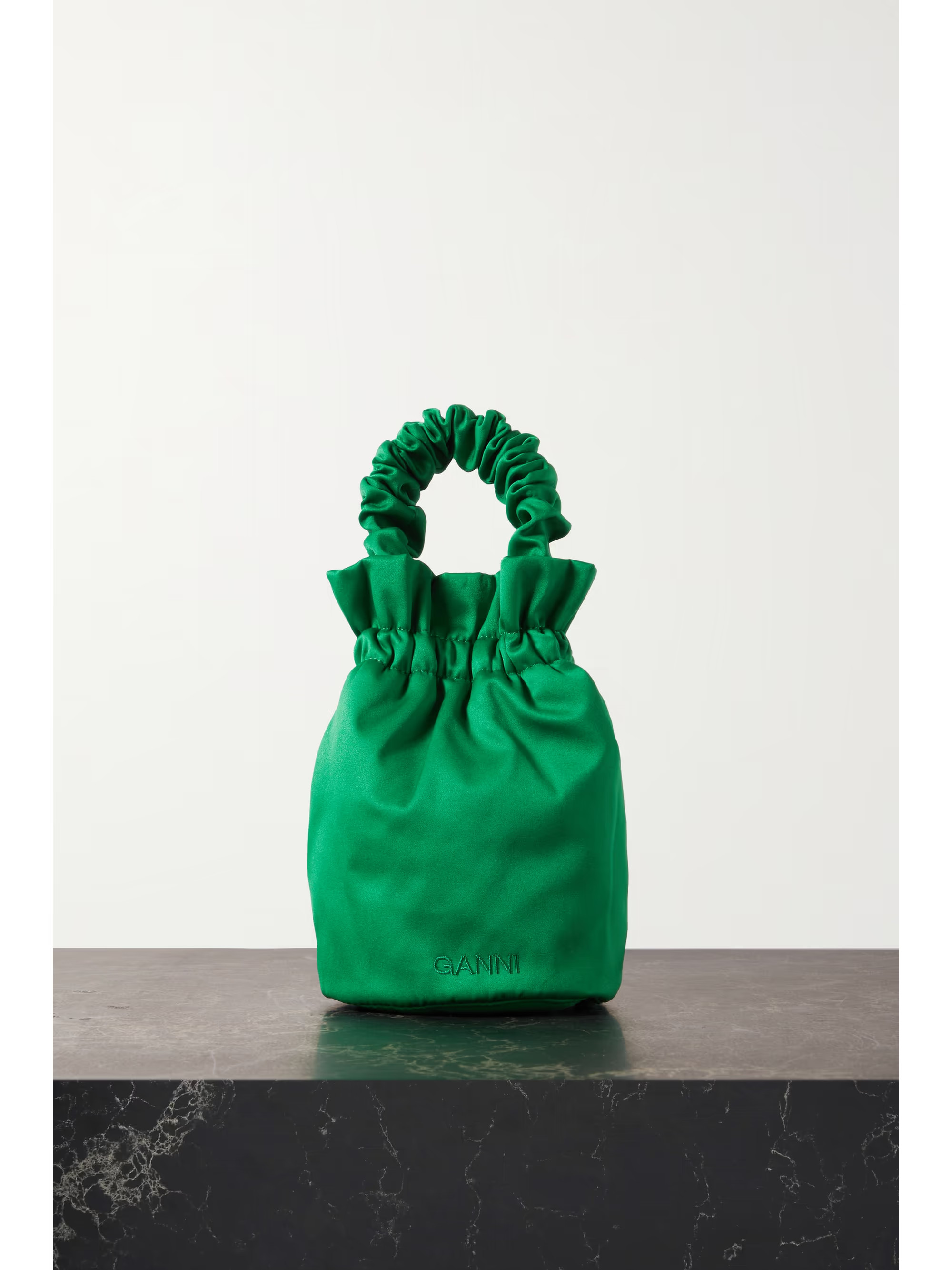 Occasion Occasion ruched embroidered recycled-satin tote | NET-A-PORTER (US)