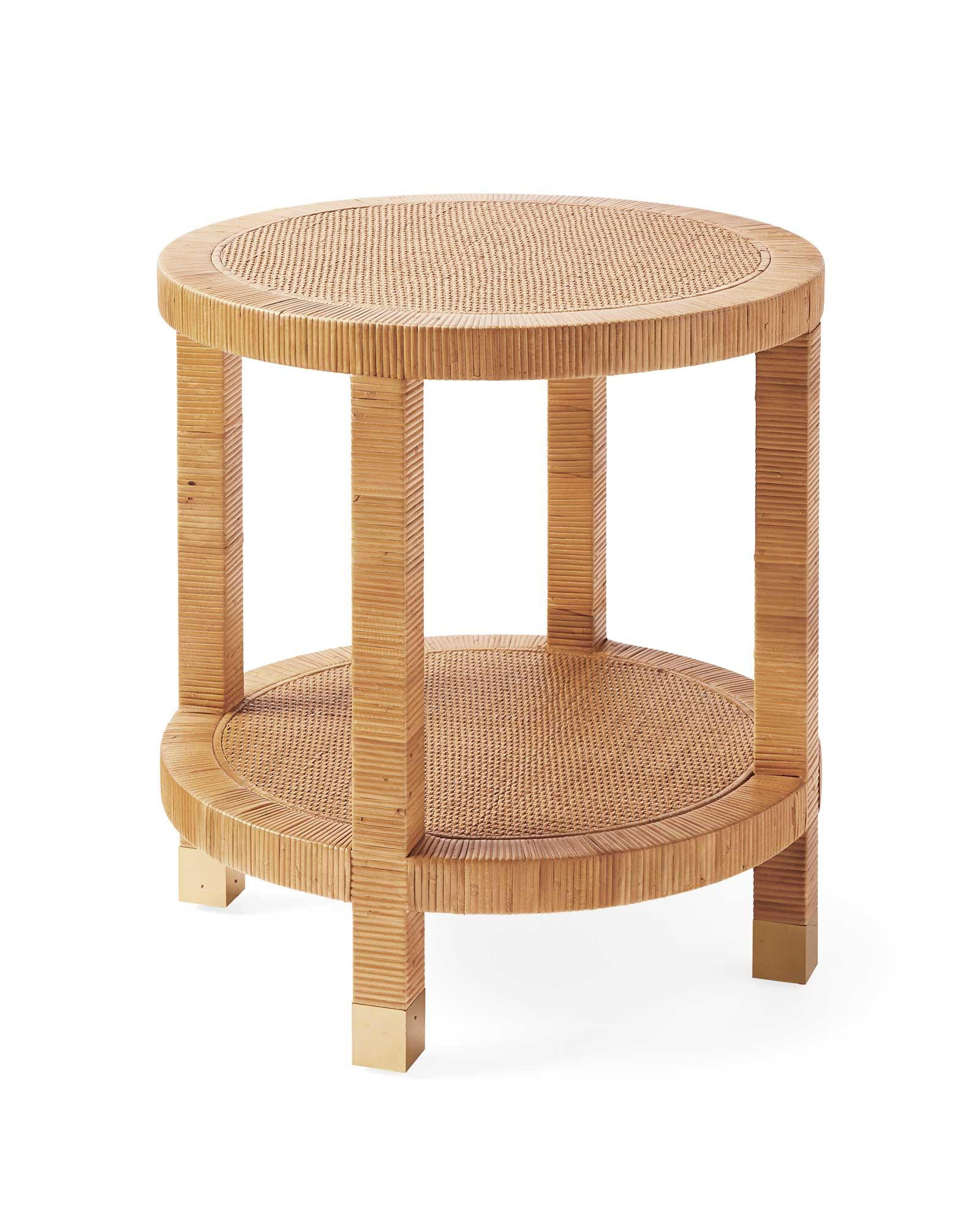Balboa Rattan Side Table | Serena and Lily