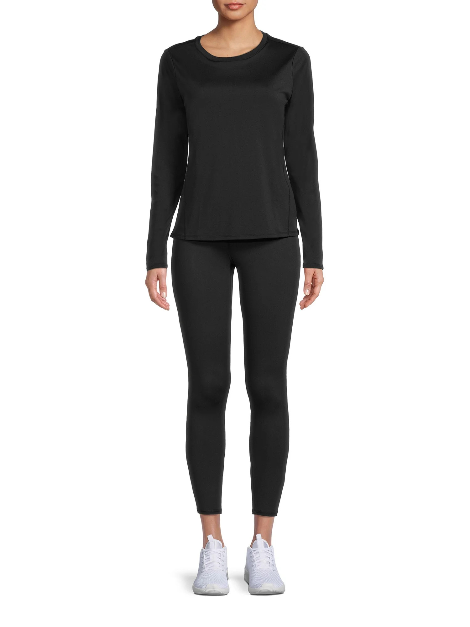 Athletic Works Women's Long Sleeve Tee and Leggings Set, 2-Piece - Walmart.com | Walmart (US)