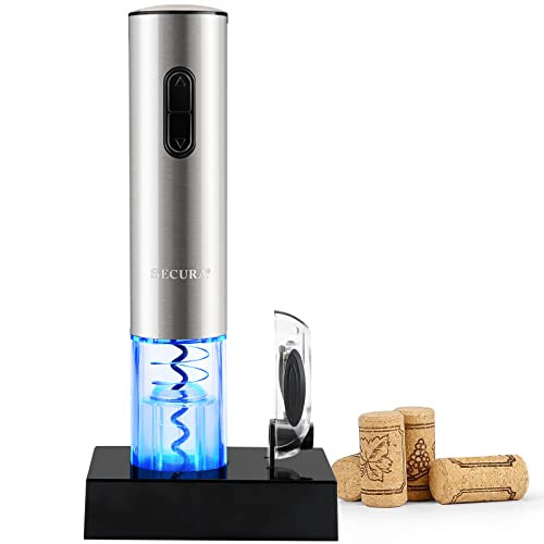 Secura Electric Wine Opener, Automatic Electric Wine Bottle Corkscrew Opener with Foil Cutter, Recha | Amazon (US)