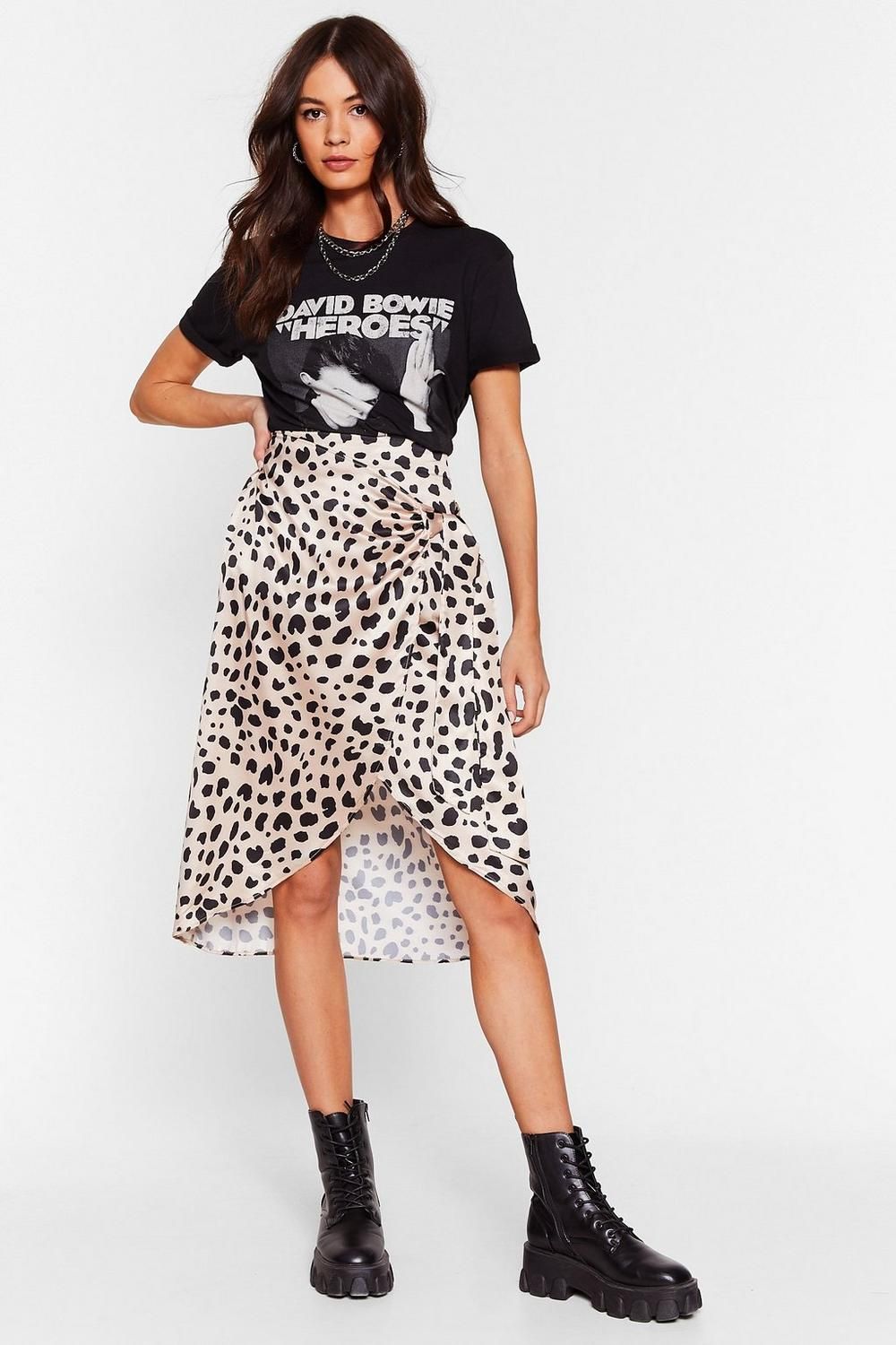 Animal Print Wrap Midi Skirt | NastyGal (US & CA)