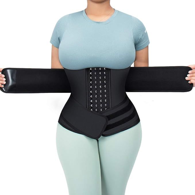 ASHLONE Waist Trainer for Women Latex Underbust Cincher Sport Corset Trimmer Belt | Amazon (US)