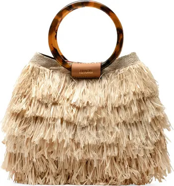 Shaggy Tiered Raffia Fringe Tote | Nordstrom