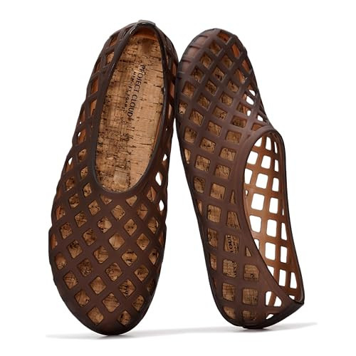 Project Cloud Jelly Shoes Women - Lightweight & Water-Resistant Women's Flats Sandals - Non Slip Womens Shoes - Perfect Summer Jelly Flats for Women 2026 (Jellz, BROWNTRAN,7.5M) | Amazon (US)