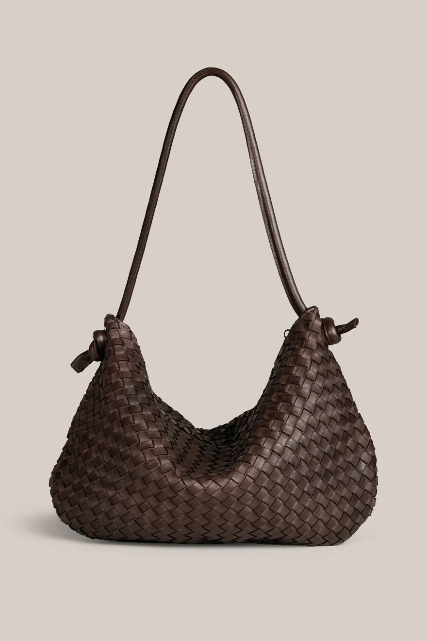 Willa Woven Dark Chocolate Hobo | VESTIRSI
