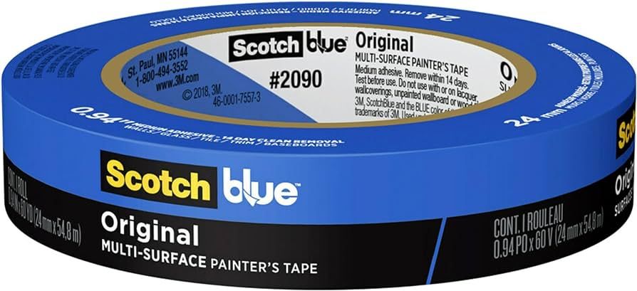 ScotchBlue Original Multi-Surface Painter's Tape, 0.94 Inches x 60 Yards, 1 Roll, Blue, Paint Tap... | Amazon (US)