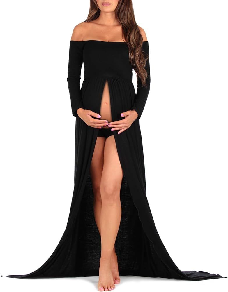 Off Shoulder Maternity Gown for Photo Shoots | Amazon (US)
