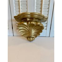 Vintage Gold Tone Wall Shelf ~ Scallop Design Decor | Etsy (US)