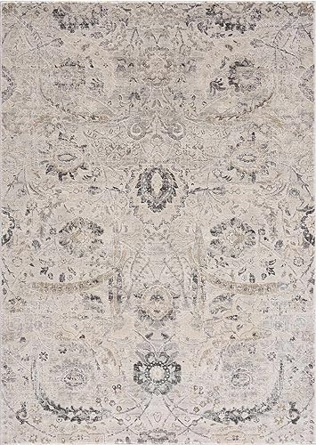 Hauteloom Obsidian Rustic Farmhouse Traditional Floral Medallion Carpet for Living Room, Bedroom ... | Amazon (US)