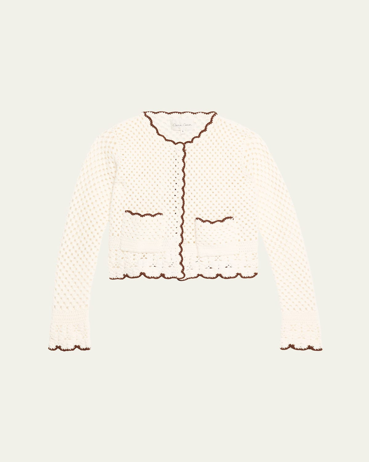 Alma Crochet Knit Cardigan | Bergdorf Goodman