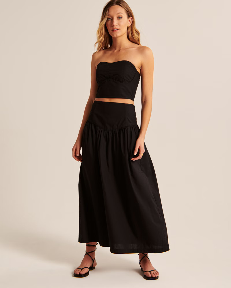 Strapless Ruched Set Top | Abercrombie & Fitch (US)