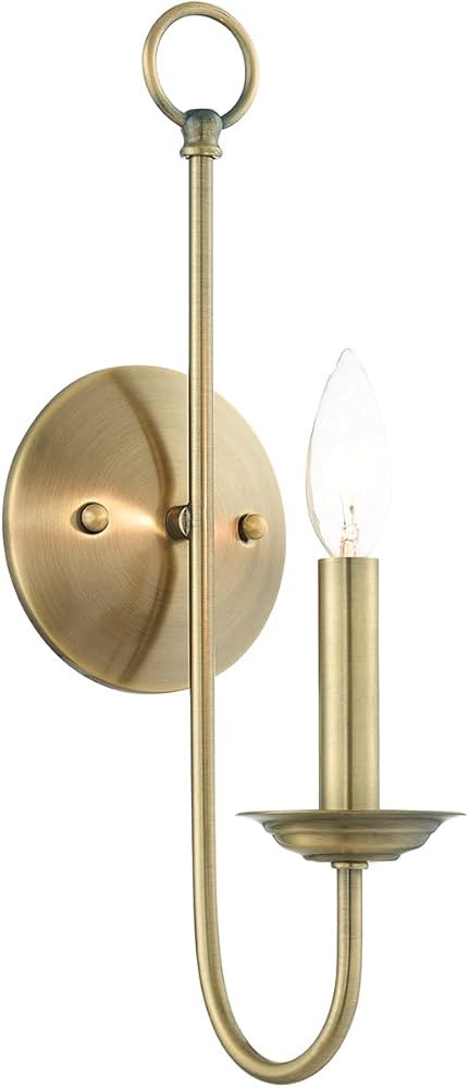 Livex Lighting 42681-01 1 Light Antique Brass Wall Sconce | Amazon (US)