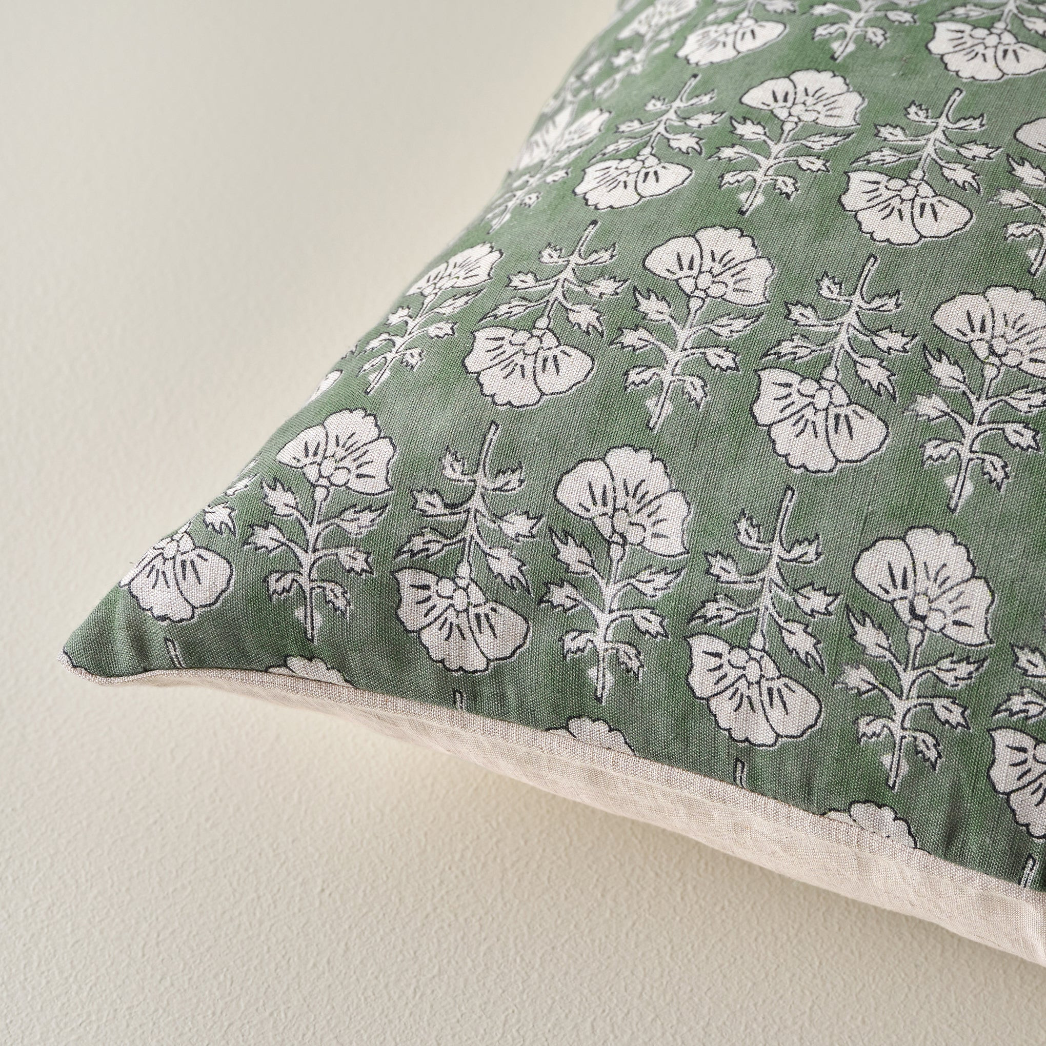 Flora Dusty Green Printed Pillow | Magnolia