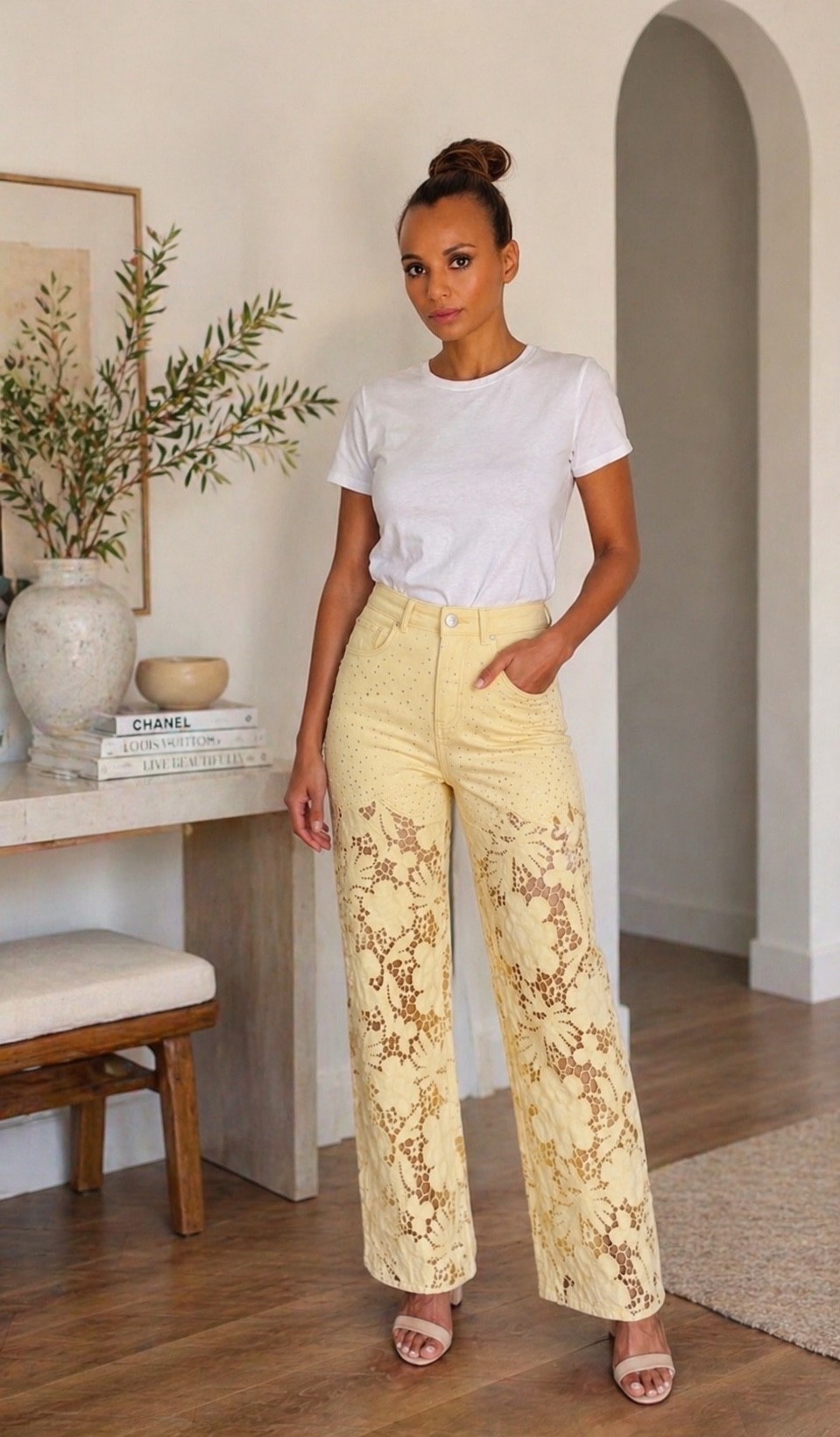 Effortless & chic 🤍
White tee + statement lace pants = easy elevated look ✨

#LTKStyle #LTKFinds #SimpleStyle #EffortlessChic #OutfitInspo #SpringStyle #liketkit