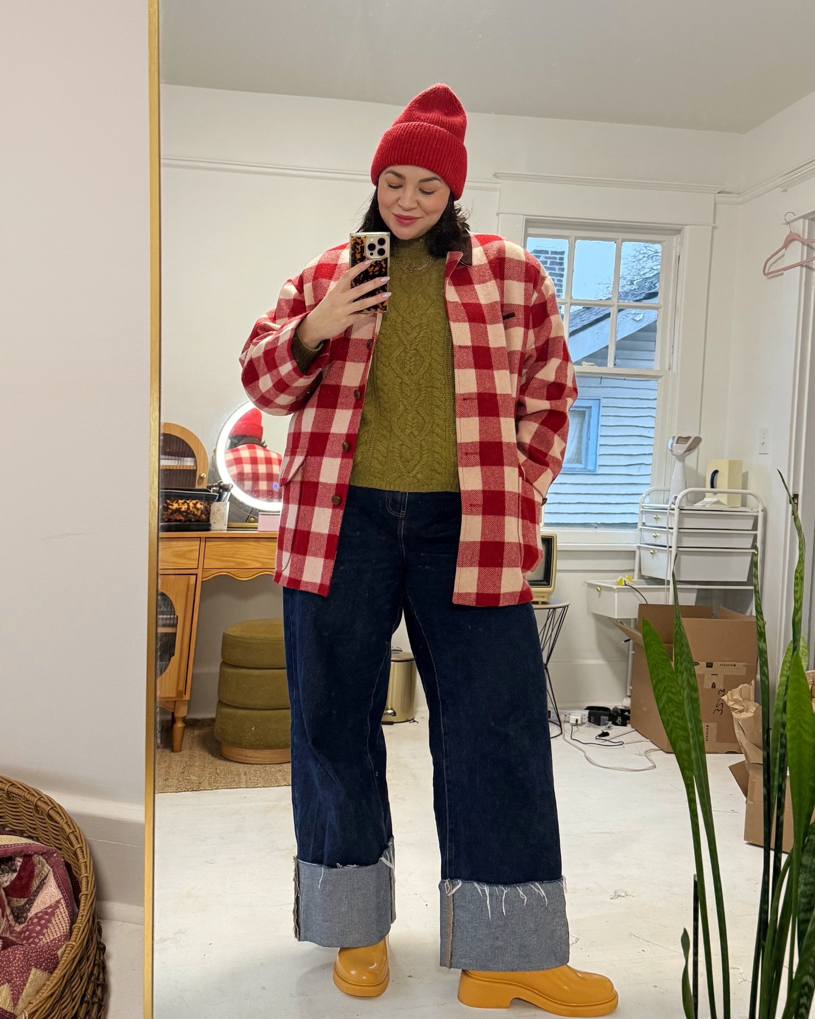 A festive outfit for some wreath making!