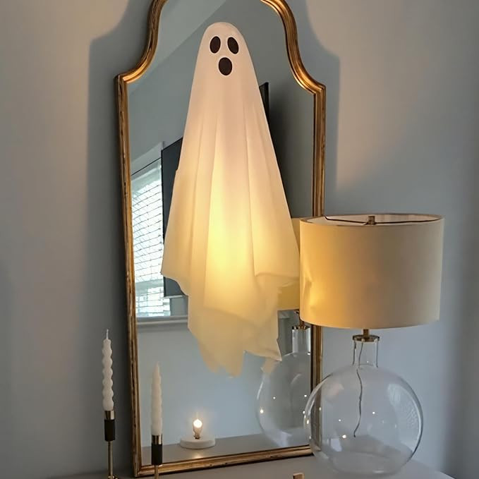 Halloween Decorations Window Clings Decor, 3 Pcs Large White Ghost Decal for Mirror Silhouette Ha... | Amazon (US)