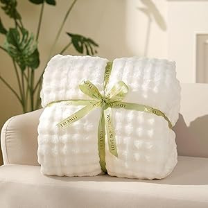 Cottonblue Weighted Blanket 15lbs Bubble Faux Fur Plush Sherpa Weighted Blankets for Adults, Fits... | Amazon (US)