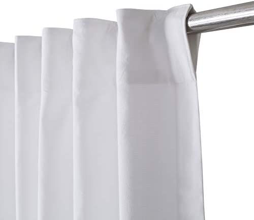 White Cotton Curtains Set Of 2, white cotton curtains 96 inches Long & 50 inch Wide,cotton curtai... | Amazon (US)
