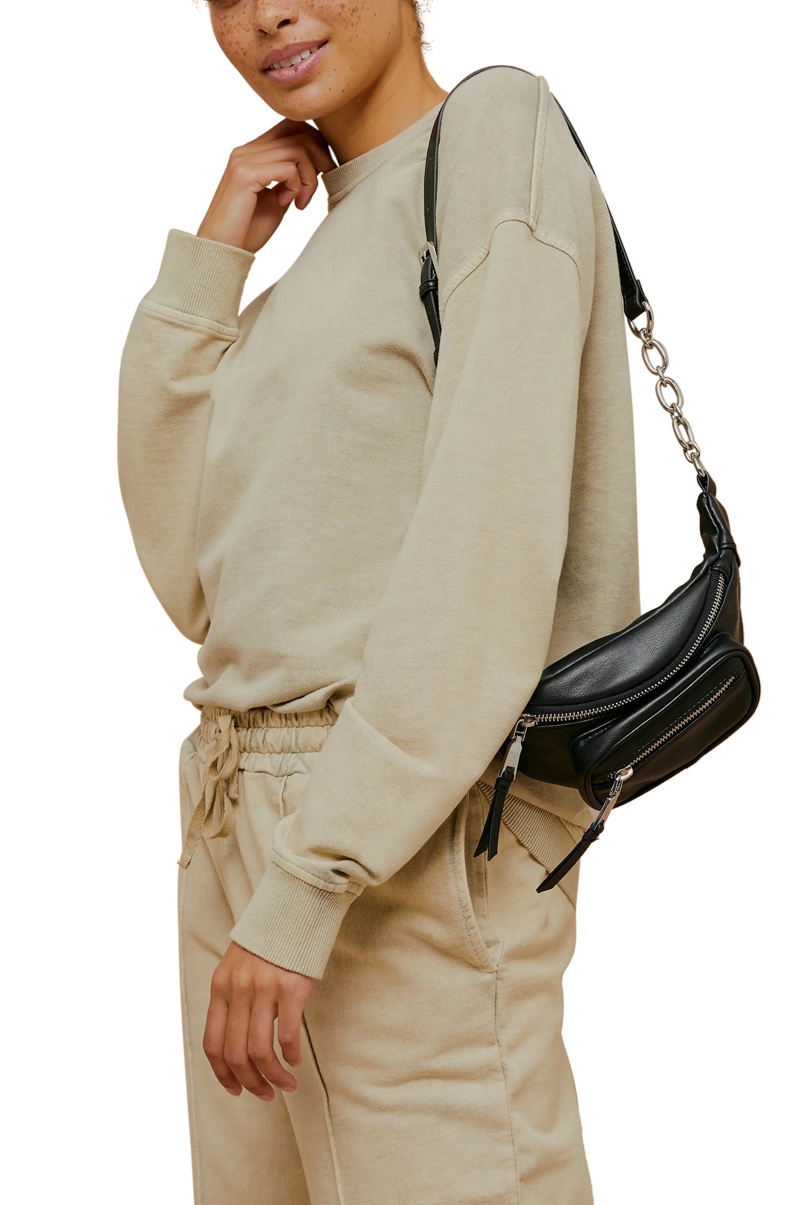 Women's Topshop Acid Wash Cotton Sweatshirt | Nordstrom