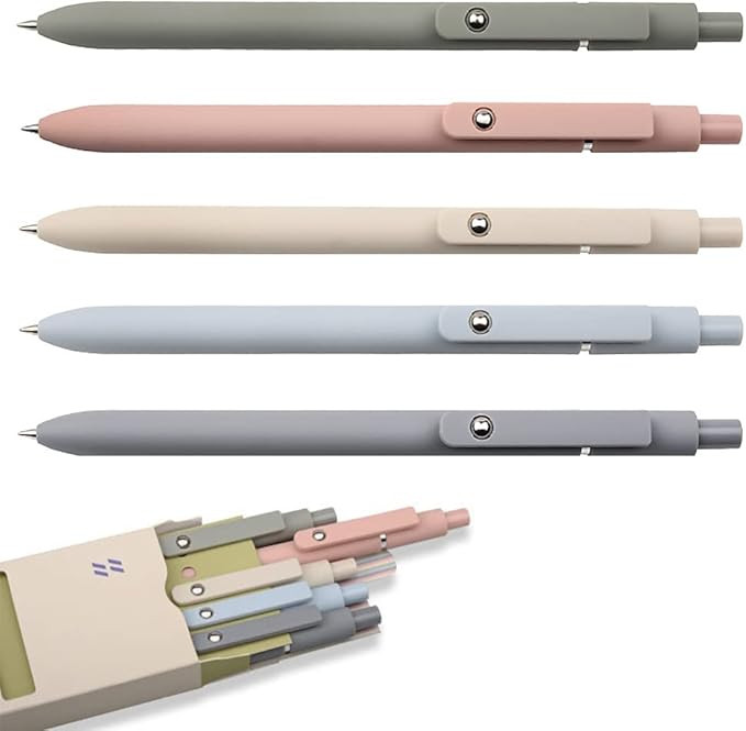 5 PCS Quick Dry Ink Pens, Gel Pens Fine Point Smooth Writing, Retractable 0.5 mm Black Ink Pens, ... | Amazon (CA)