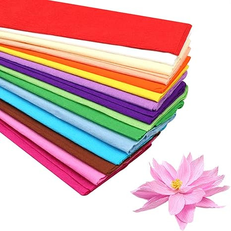 Premium Crepe Paper Party Streamers 21 Assorted Colors Large 20 Inch X 3.2 Ft. Per Sheet DIY Crep... | Amazon (US)