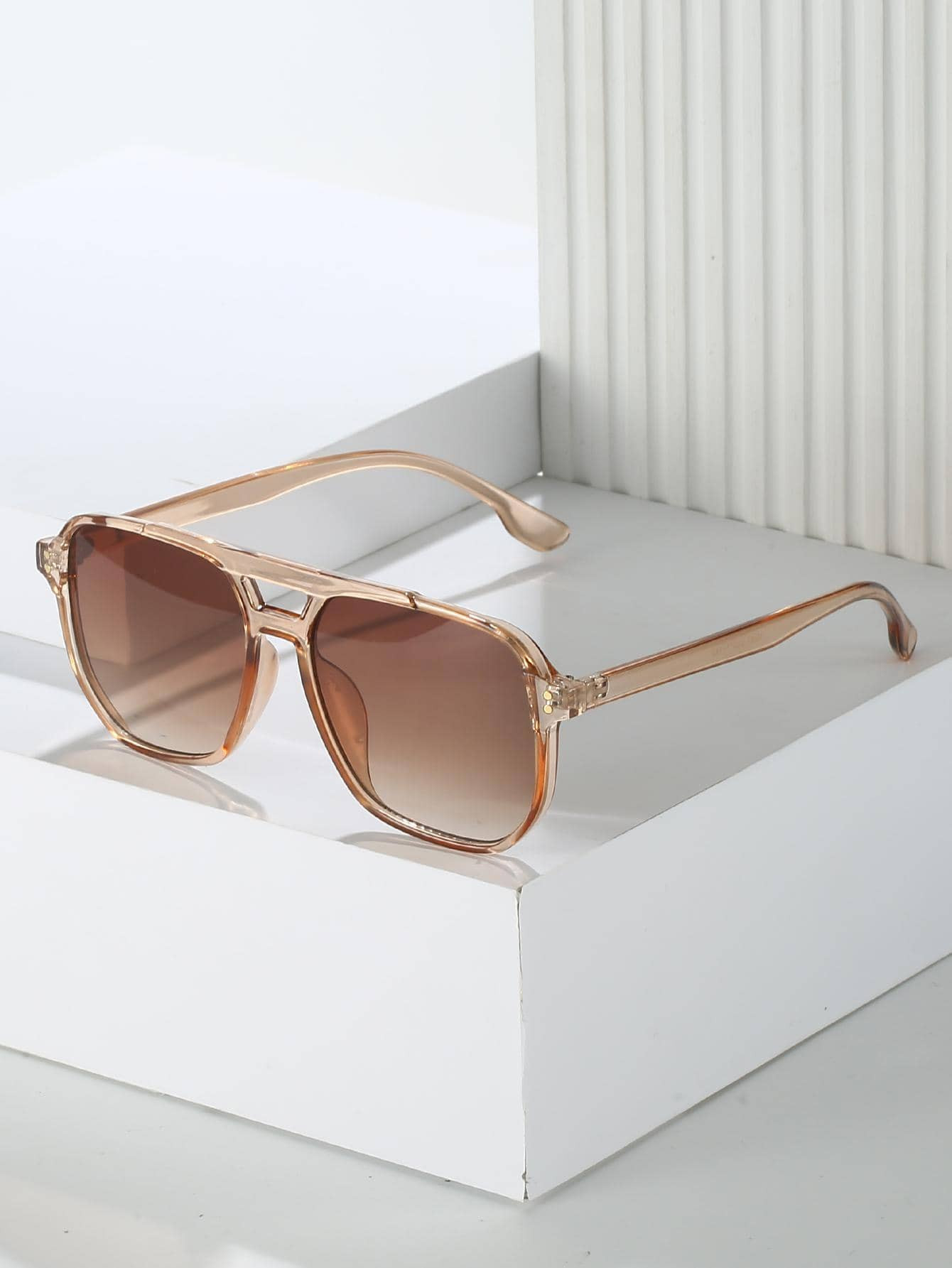 1pair Unisex Aviator Frame New Trendy Glasses For Daily Decoration | SHEIN