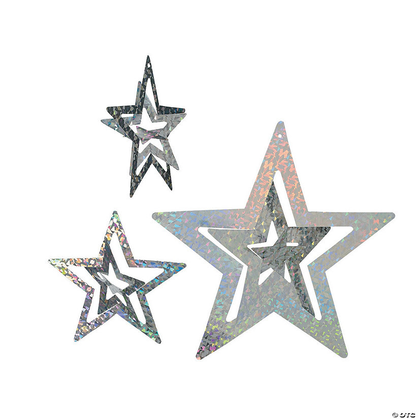 Silver Stars - 12 Pc. | Oriental Trading Company