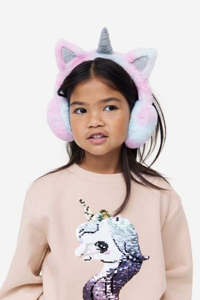 Sweatshirt with Motif - Dusty pink/unicorn - Kids | H&M US | H&M (US + CA)