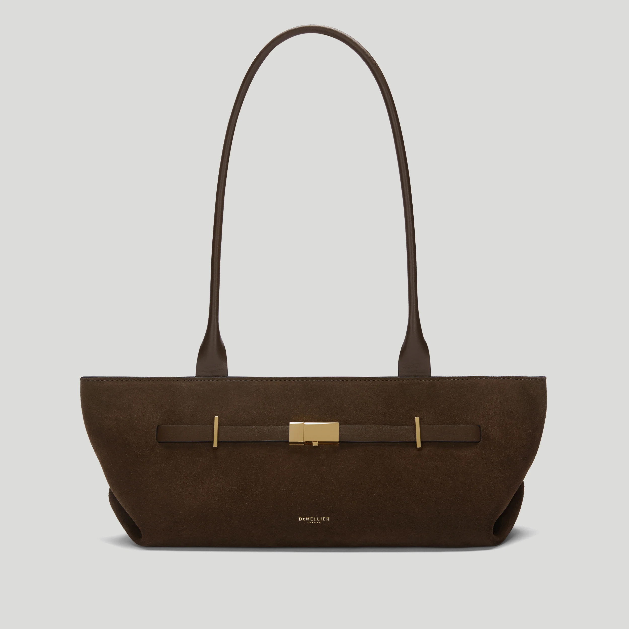DeMellier The New York Shoulder in Mocha Suede & Mocha Smooth Leather Shoulder bag | DeMellier