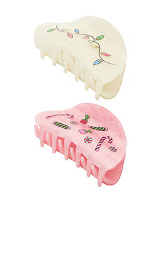 Frasier Sterling Candy Cane Claw Clip Set Of 2 in Multi from Revolve.com | Revolve Clothing (Global)