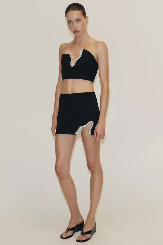 JEWEL DETAIL CROP TOP | Zara Canada