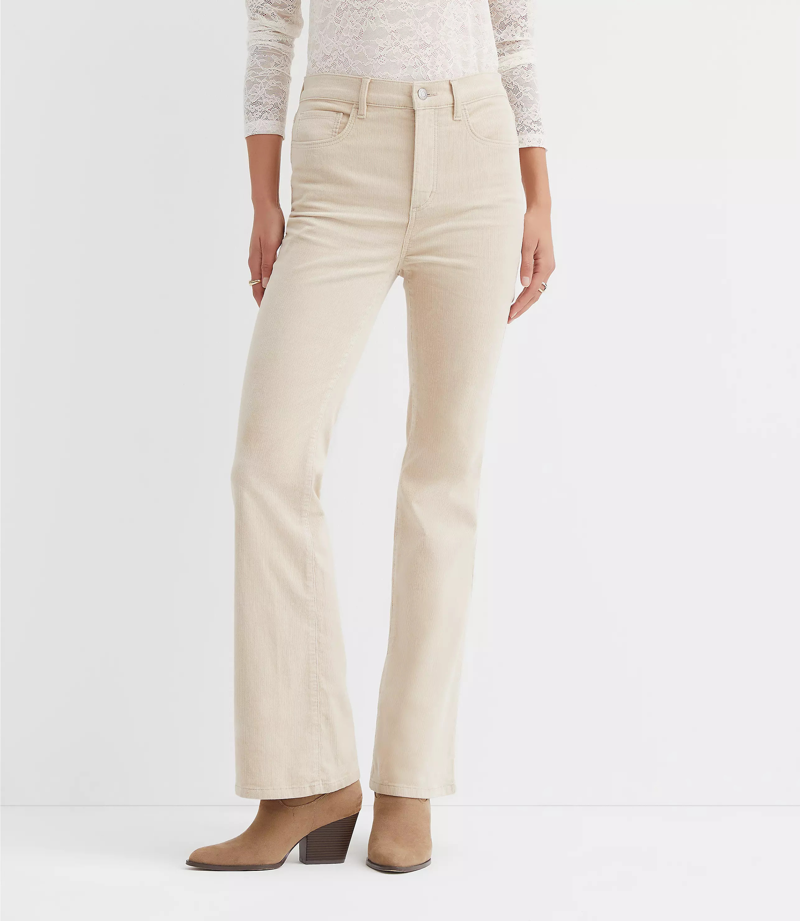 Curvy Slim Flare Pants in Corduroy | LOFT