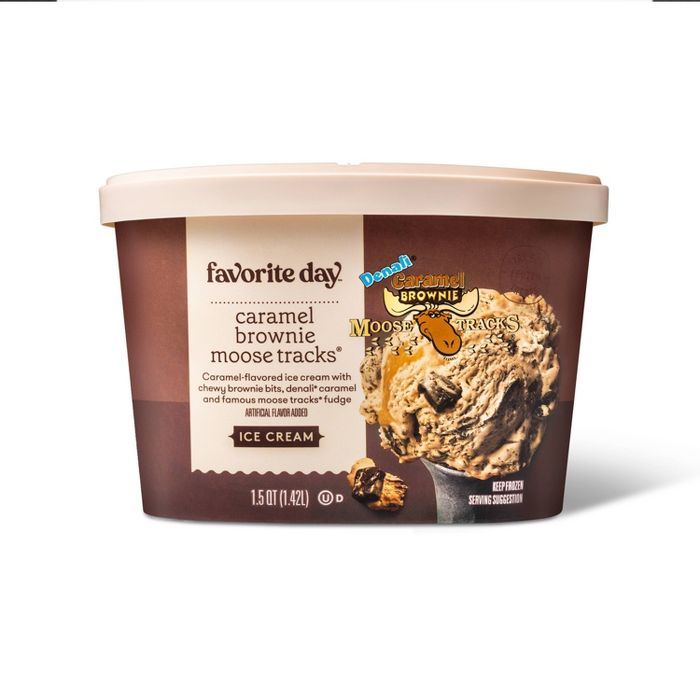 Caramel Brownie Moose Tracks Ice Cream - 48oz - Favorite Day™ | Target