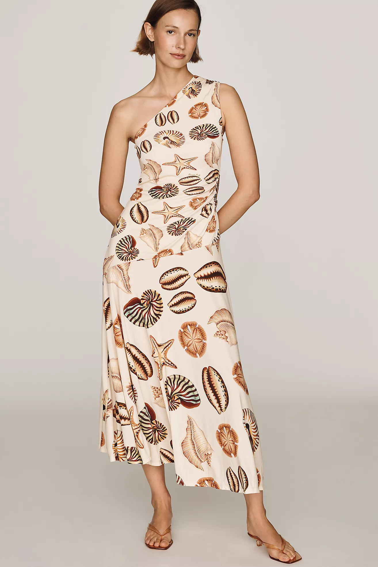 Farm Rio Marine Shells Midi Dress | Anthropologie (US)