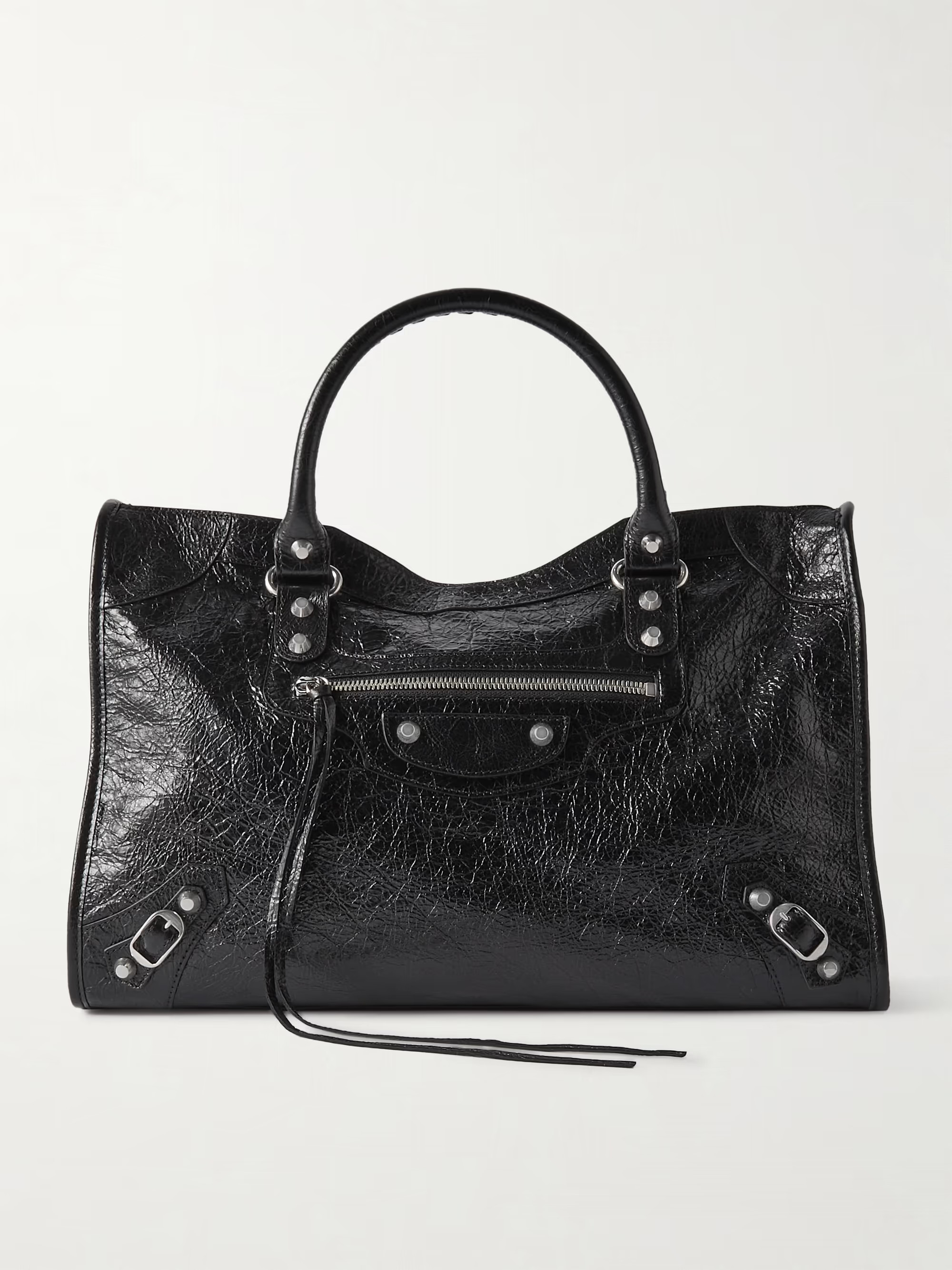 Crafted from textured-leather, Balenciaga's 'Le City' bag is punctuated with a zipper and plenty ... | NET-A-PORTER (US)