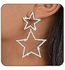 Iridescent Star Earrings for Women - Dangle Sequin Sparkle Fringe Drop Earrings - Long Tassel Jew... | Amazon (US)