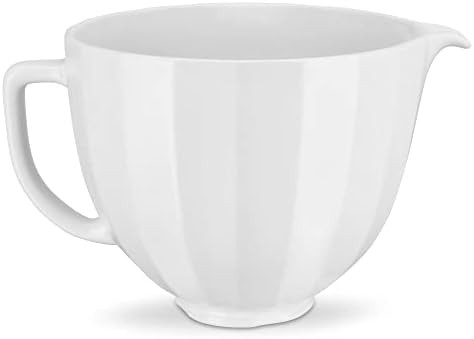 KitchenAid 5 Quart Ceramic Bowl for all 4.5-5 Quart Tilt-Head Stand Mixers KSM2CB5PWS, White Shel... | Amazon (US)