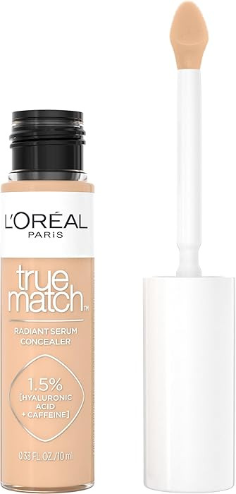L'Oreal Paris True Match Radiant Serum Concealer, Brightening Under Eye Concealer Make Up with 1.... | Amazon (US)