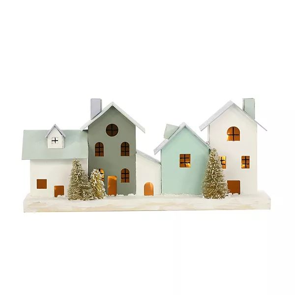 St. Nicholas Square® Paper House with Wood Stand Decor | Kohl's