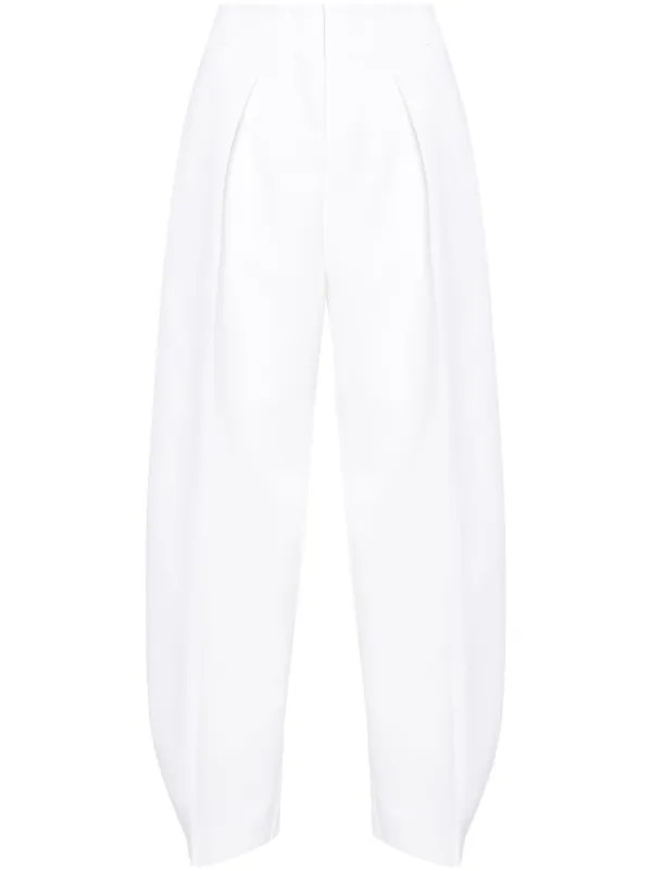 Jacquemus Ovalo Pleated Palazzo Pants - Farfetch | Farfetch Global