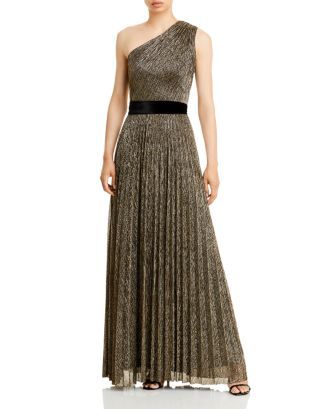 One Shoulder Metallic Gown | Bloomingdale's (US)