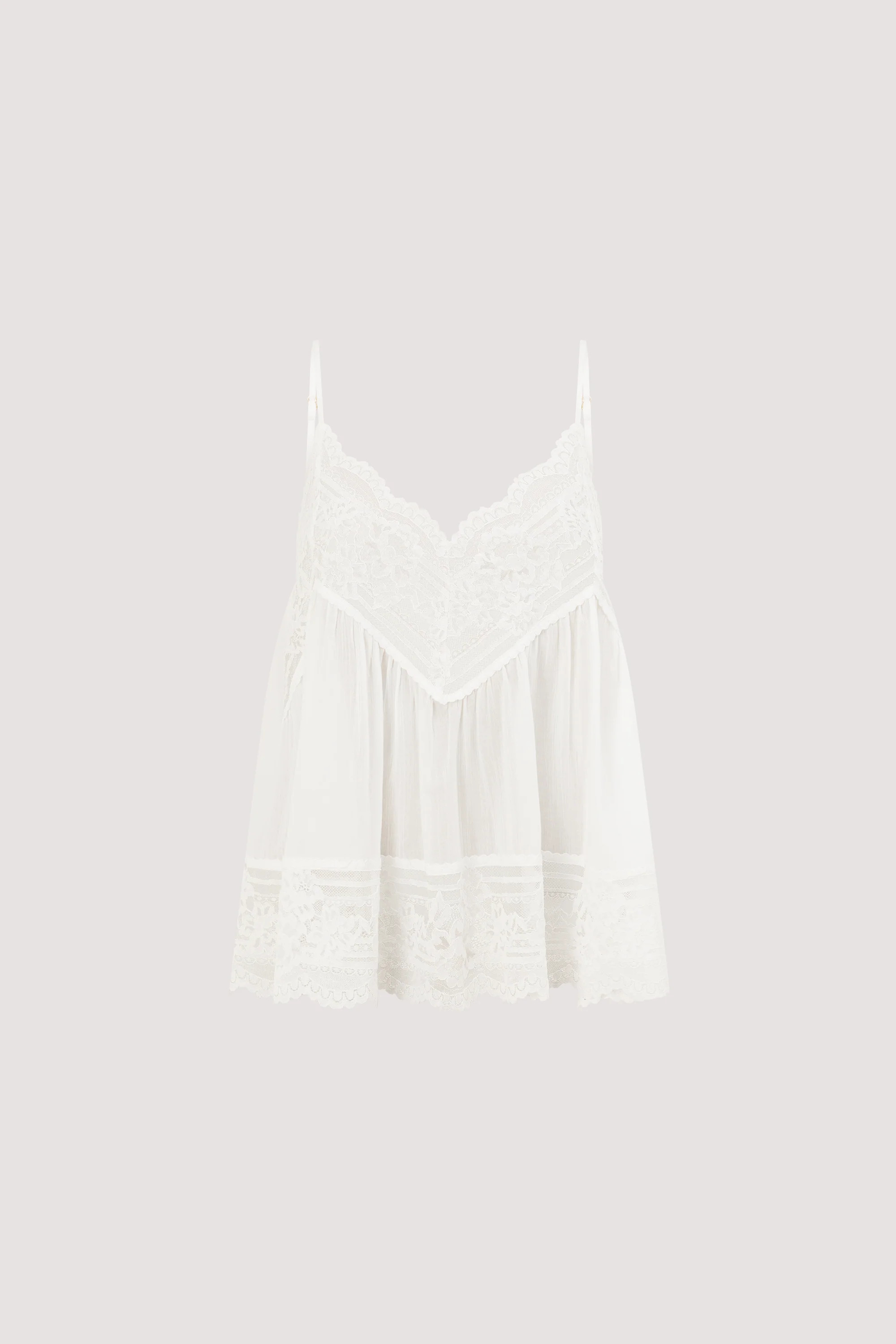 ELISA WHITE COTTON SHEER TOP | DISSH