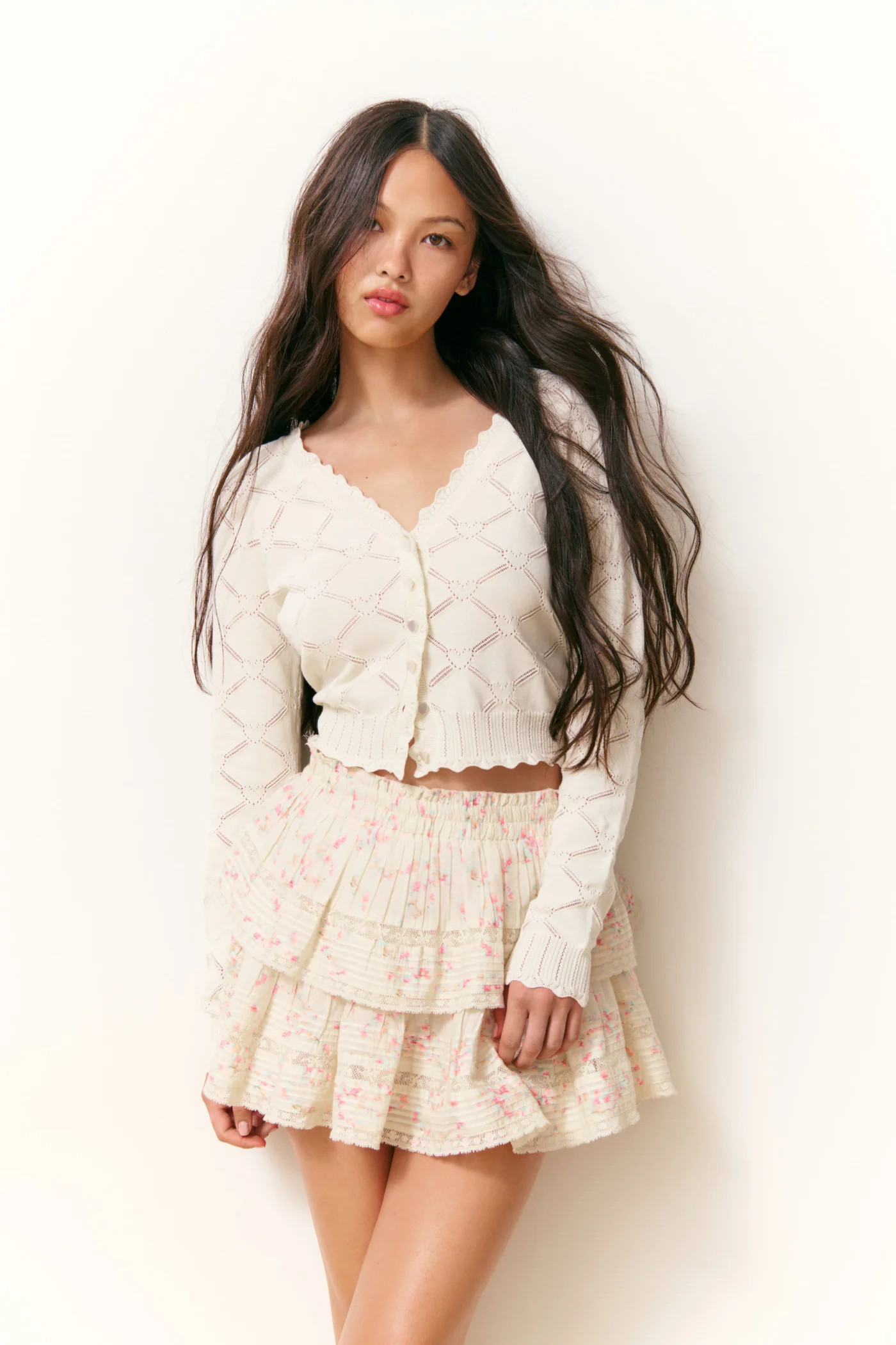 Ruffle Mini Luna Rosa Fleur Skirt | LoveShackFancy