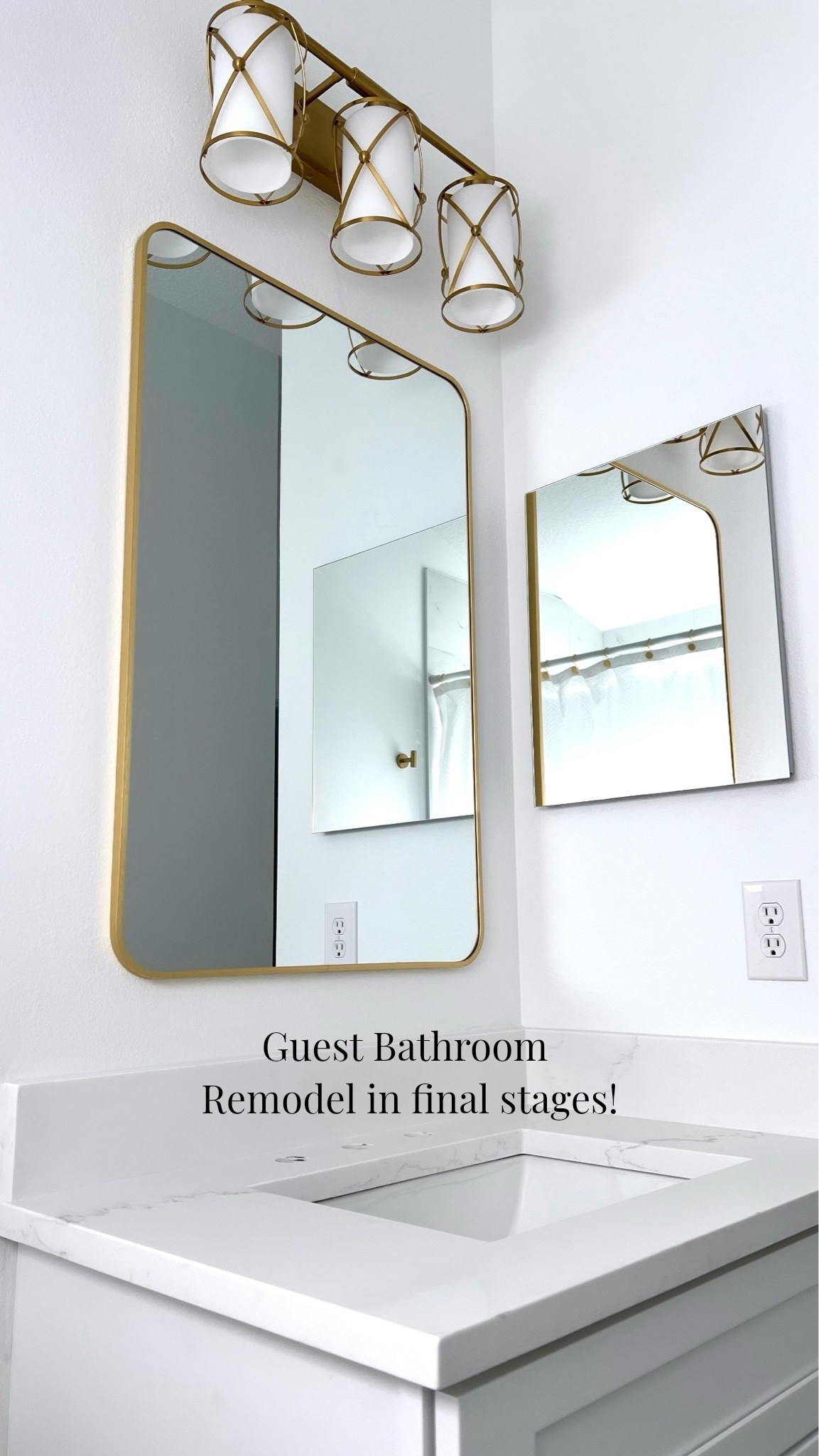 Our guest bathroom remodel is in its final stages. Faucets will be installed soon. Love how light and bright this bathroom is becoming.

Looking forward to sharing the final reveal when completed!

#LTKSeasonal #LTKHome #LTKstorytime