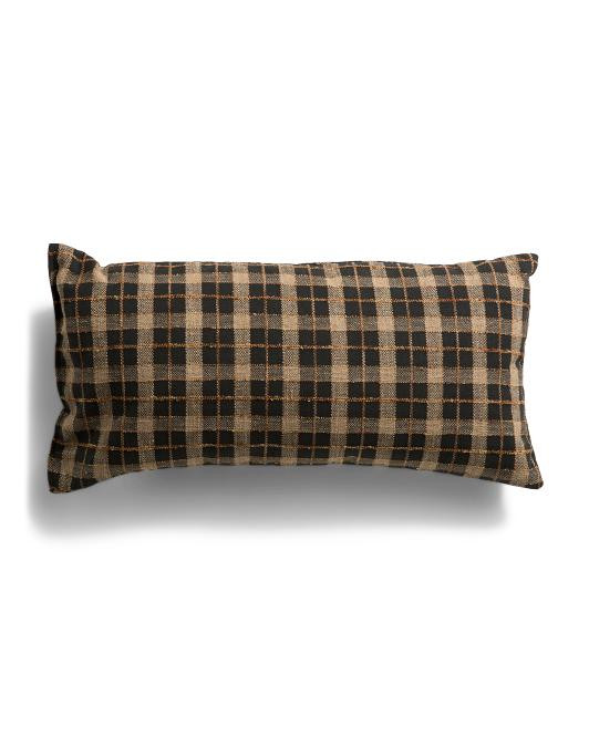 14x27 Oversized Luxury Plaid Lumbar Pillow | TJ Maxx