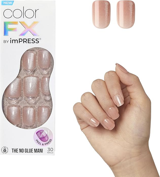 KISS imPRESS Press On Nails Starstruck Medium Neutral 30 Nails with Prep Pad Instructions Sheet 1... | Amazon (US)