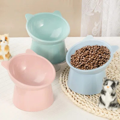 6-Piece Set Of Elevated Cat Food Bowls, 15-Degree Elevated Pet Bowls, Anti-Vomiting Tilted Pet Bowls, Multi-Color | Wayfair North America