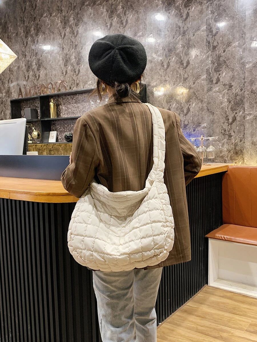 Stylish Quilted Crossbody Hobo Bag Perfect For Work SKU: sw2108198505068178(1000+ Reviews)$6.68$1... | SHEIN